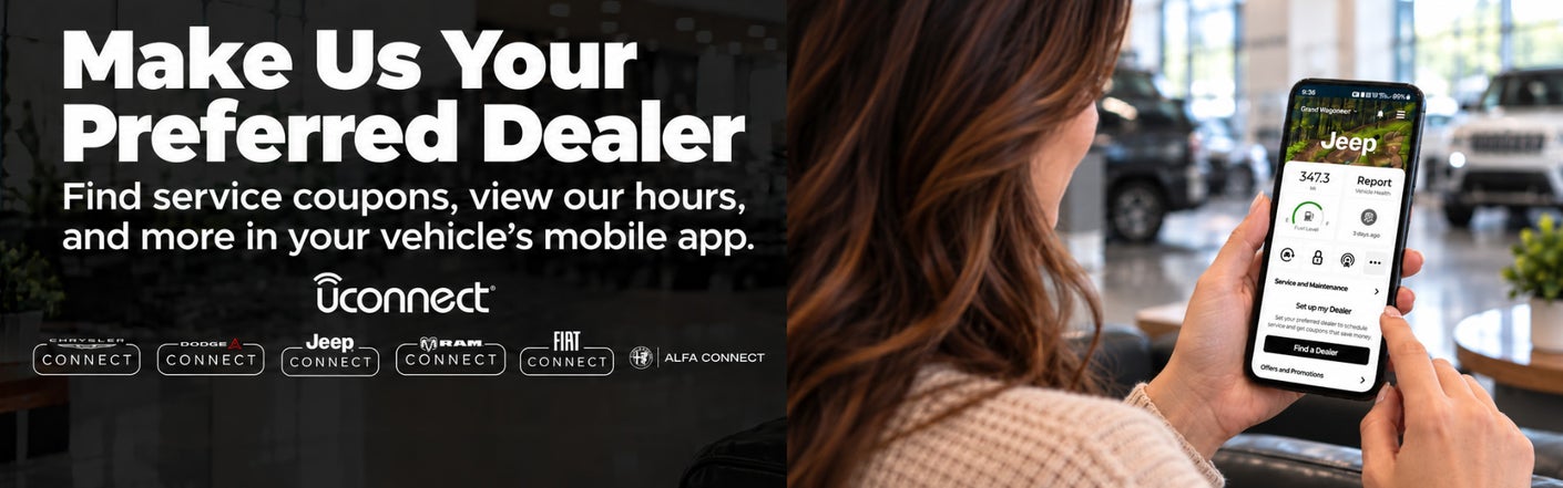 uconnect® make us your preferred dealer | Charbonneau Chrysler Center in Dickinson ND