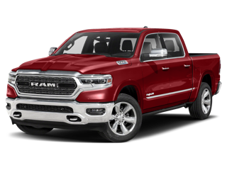 red 2022 ram 1500 front left angle view