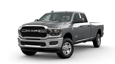 2021 grey ram 3500 left angle view