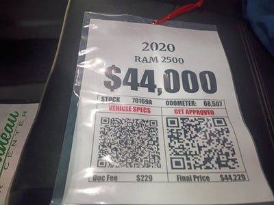 2020 RAM 2500 Laramie Mega Cab 4x4 6'4' Box